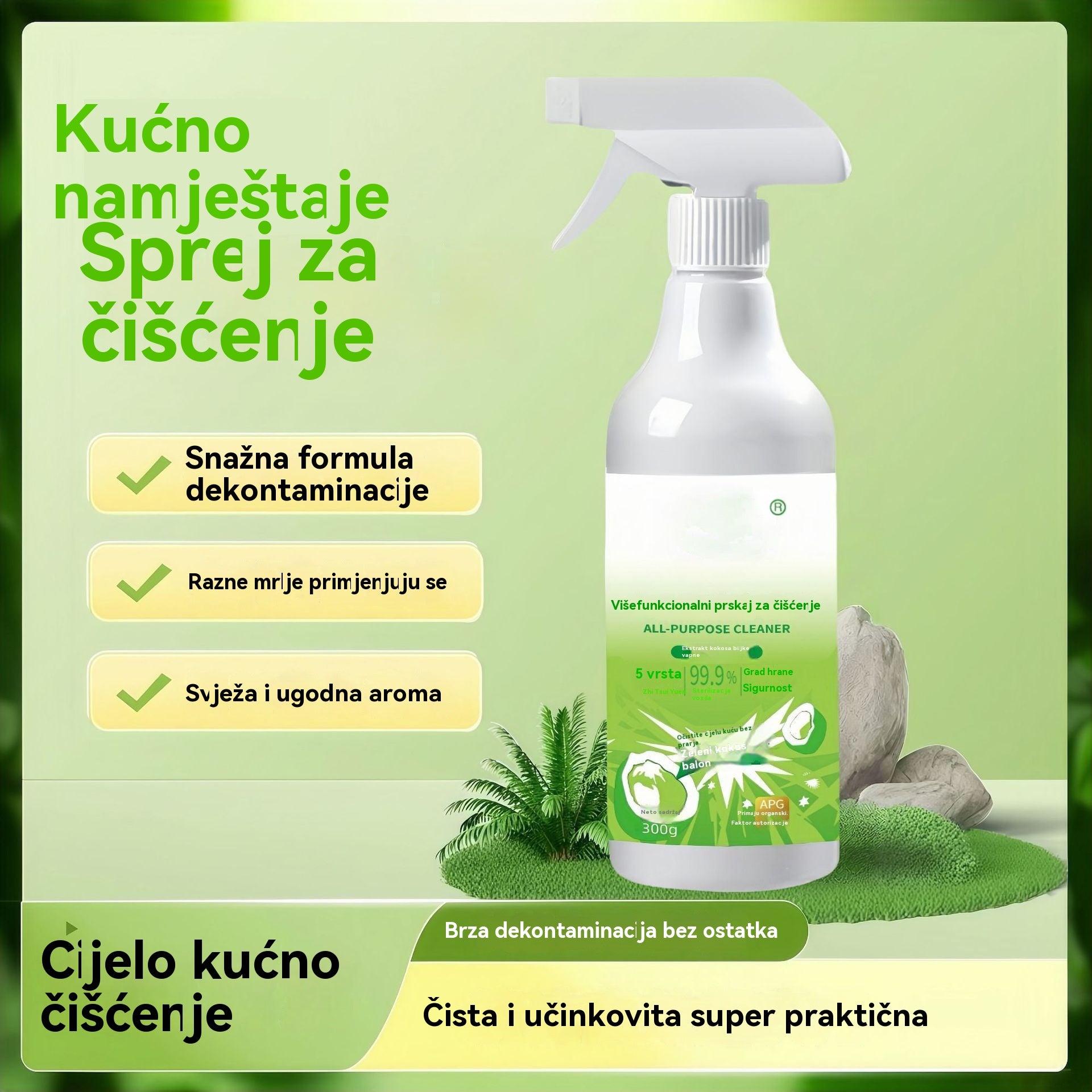 🧼【Kupite 1, dobijte 1 gratis】✨Višenamjenski sprej za čišćenje za kućnu upotrebu