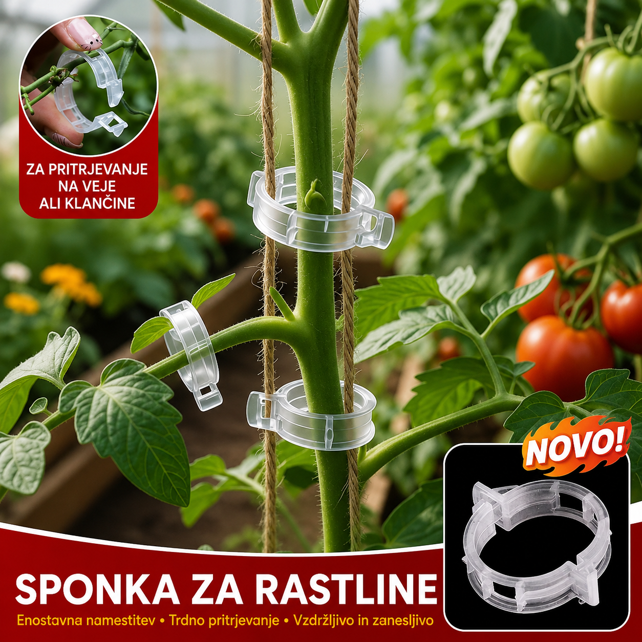 【200 kosov】Sponka za gojenje rastlin v rastlinjaku