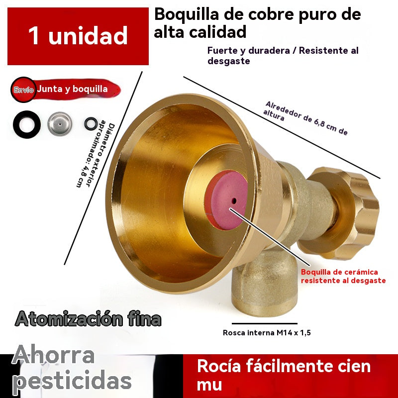 Boquilla de Riego Ajustable de Latón para Pulverizador Agrícola
