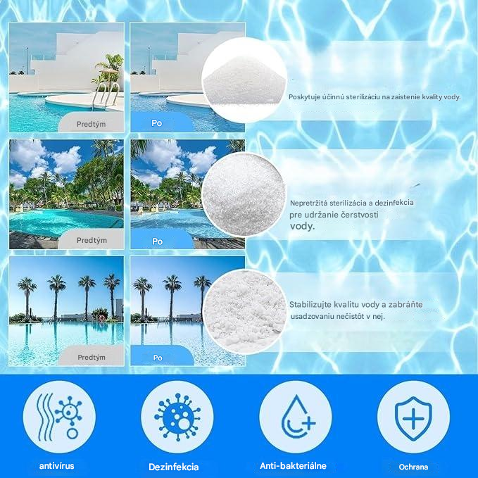 🔥【Kúpte 1 a získajte 1 zadarmo】🏊‍♀️💧Tablety na čistenie bazénov pre krištáľovo čistú vodu.