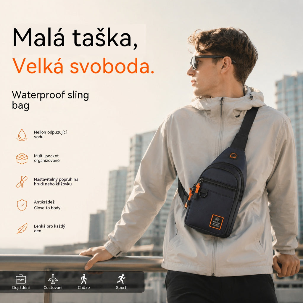 【Compra 1, llévate 1 gratis】🎒 ✨ Bolso bandolera impermeable con múltiples bolsillos: almacenamiento organizado, correa ajustable, conector para auriculares