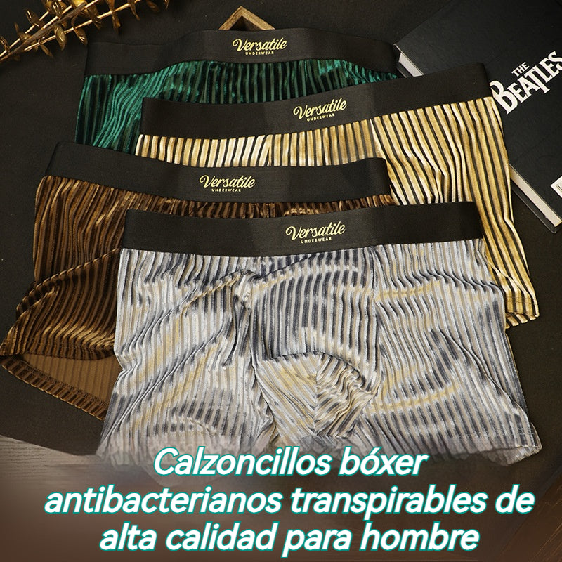 【Compra 4 y llévate 4 gratis】Calzoncillos bóxer antibacterianos de lujo de alta calidad para hombre
