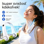 💨 Krčný ventilátor klimatizácie – Extrémne tichý, prenosný a otočný o 360° – Ideálny na leto 🌞