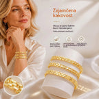 ✨ 50 % POPUST! 🔷 Zapestnica z geometrijskimi členki: minimalistična, moderna in nežna. Popolna za vsakodnevno nošenje ali kot subtilen dodatek. Udobna in vsestranska. 💫