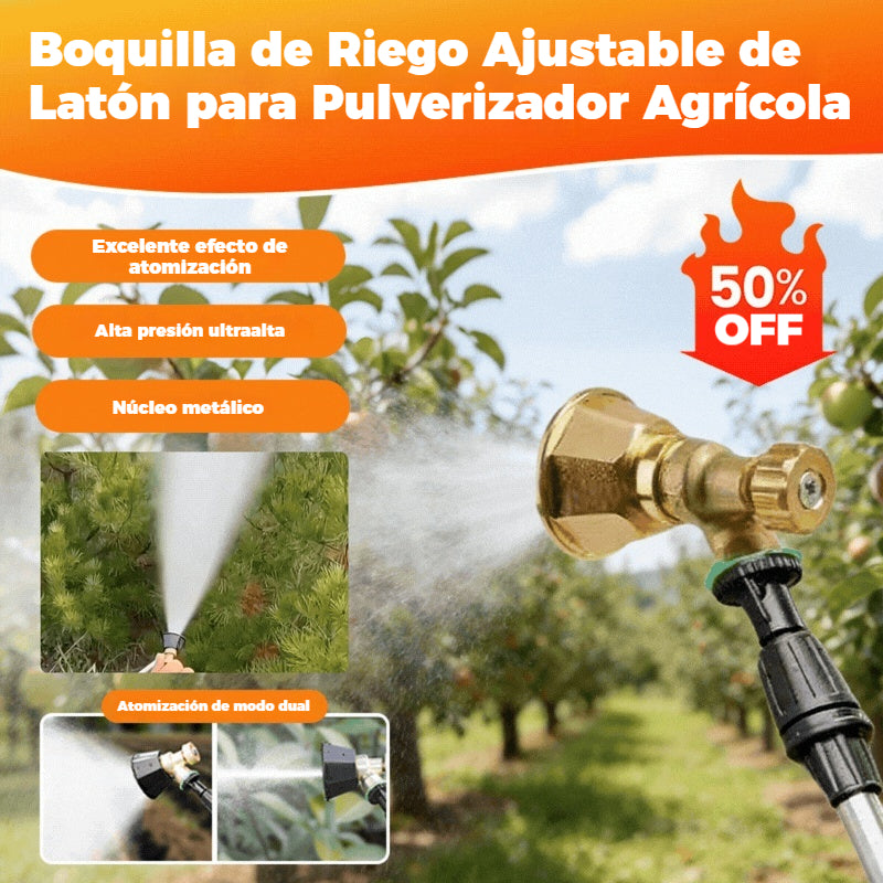 Boquilla de Riego Ajustable de Latón para Pulverizador Agrícola