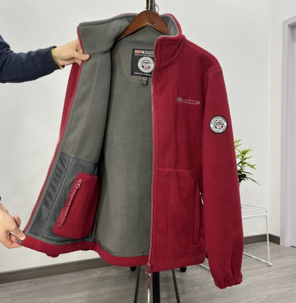 【XS-3XL】 Pánska ležérna teplá jesenná a zimná hrubá zamatová fleecová pánska bunda veľkej veľkosti