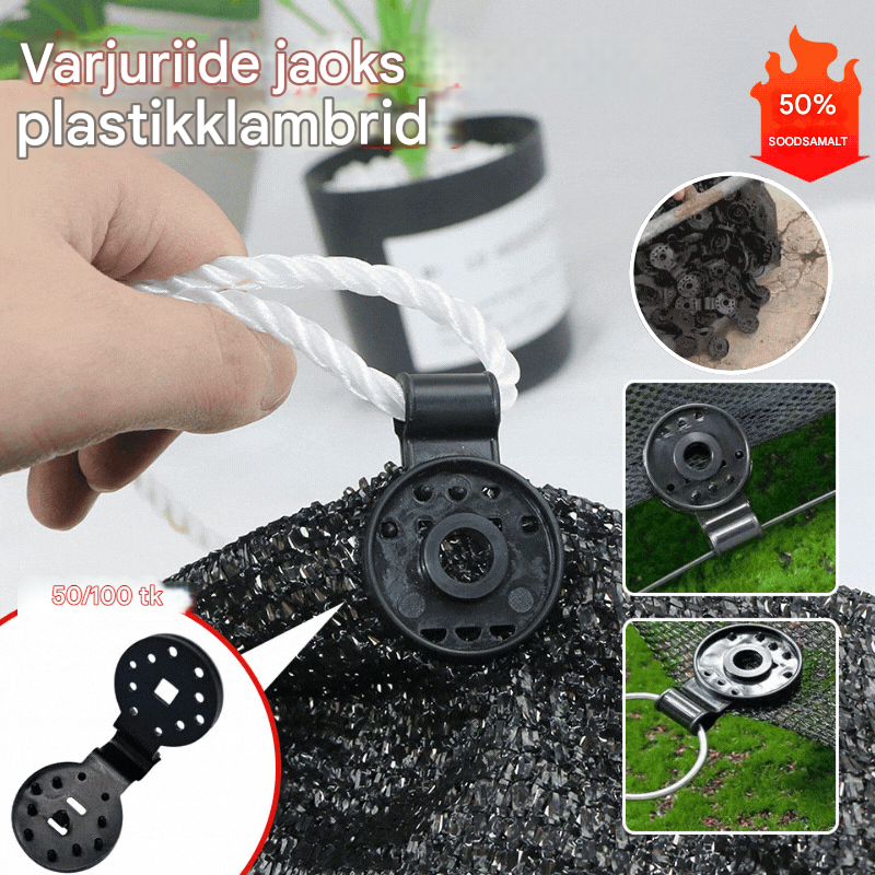 Plastist klambrid varjuriide jaoks
