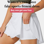【Kupite 1, prejmite 1 brezplačno】【M-5XL】Ženska dvodelna športna ponarejena obleka za fitnes