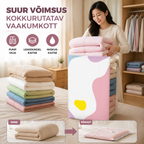 🧳【5-osaline komplekt】💨 Suur, kokkusurutav vaakumkott: pumpa pole vaja, lekkekindel ja ideaalne ruumi kokkuhoiuks kohvrites ja kodus ✈️