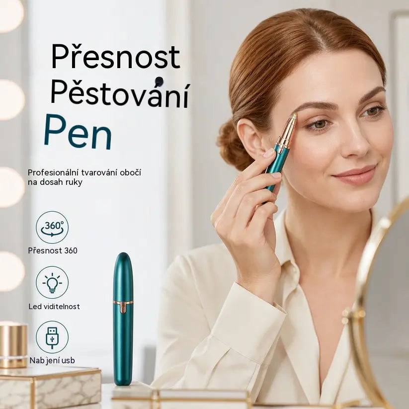 【Kúpte 1, získajte 1 zadarmo】✨ Precision Brow Trimmer Pen – Elektrický zastrihávač obočia s LED svetlom pre jednoduchú úpravu