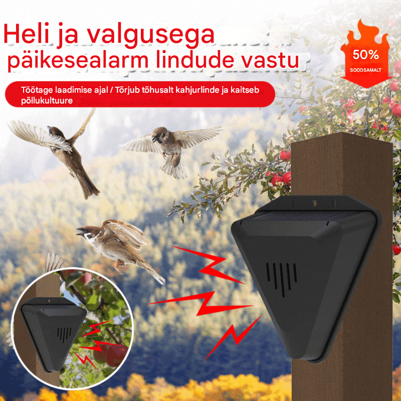 Üldotstarbeline päikeseenergial töötav lindude peletusvahend