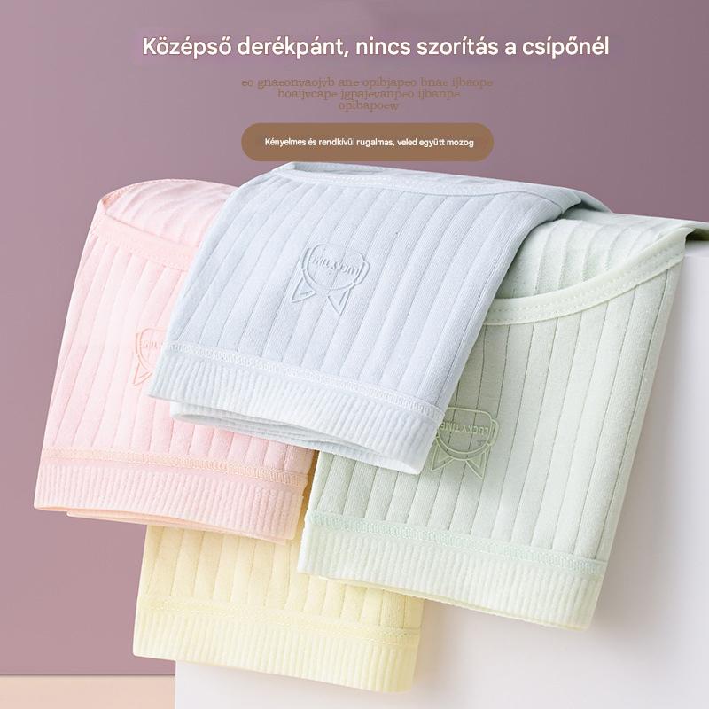(7db) Utolsó nap 50% kedvezménnyel-- Női egyszerű és fejlett antibakteriális fehérnemű magas derékkal, 35-90kg súlyú nők számára-U