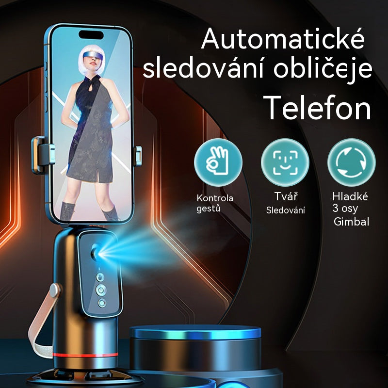 🎥Držiak telefónu s umelou inteligenciou a sledovaním tváre s 360 ° rotáciou - Váš inteligentný kameraman pre vlogy, živé streamy a ďalší obsah
