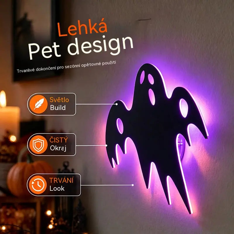 Halloweenské samolepky na stenu, ktoré svietia v tme