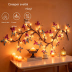 ✨ Prilagodljive LED lučke v obliki vzpenjajoče se veje z metulji - ustvarite čarobno in prijetno vzdušje v vašem domu 🦋💡