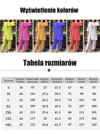 【40-100kg】Verano nueva moda color sólido temperamento viaje estilo étnico ropa de manga larga traje de dos piezas