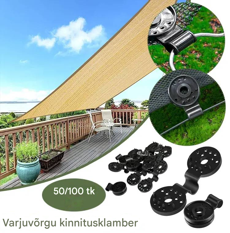 Plastist klambrid varjuriide jaoks