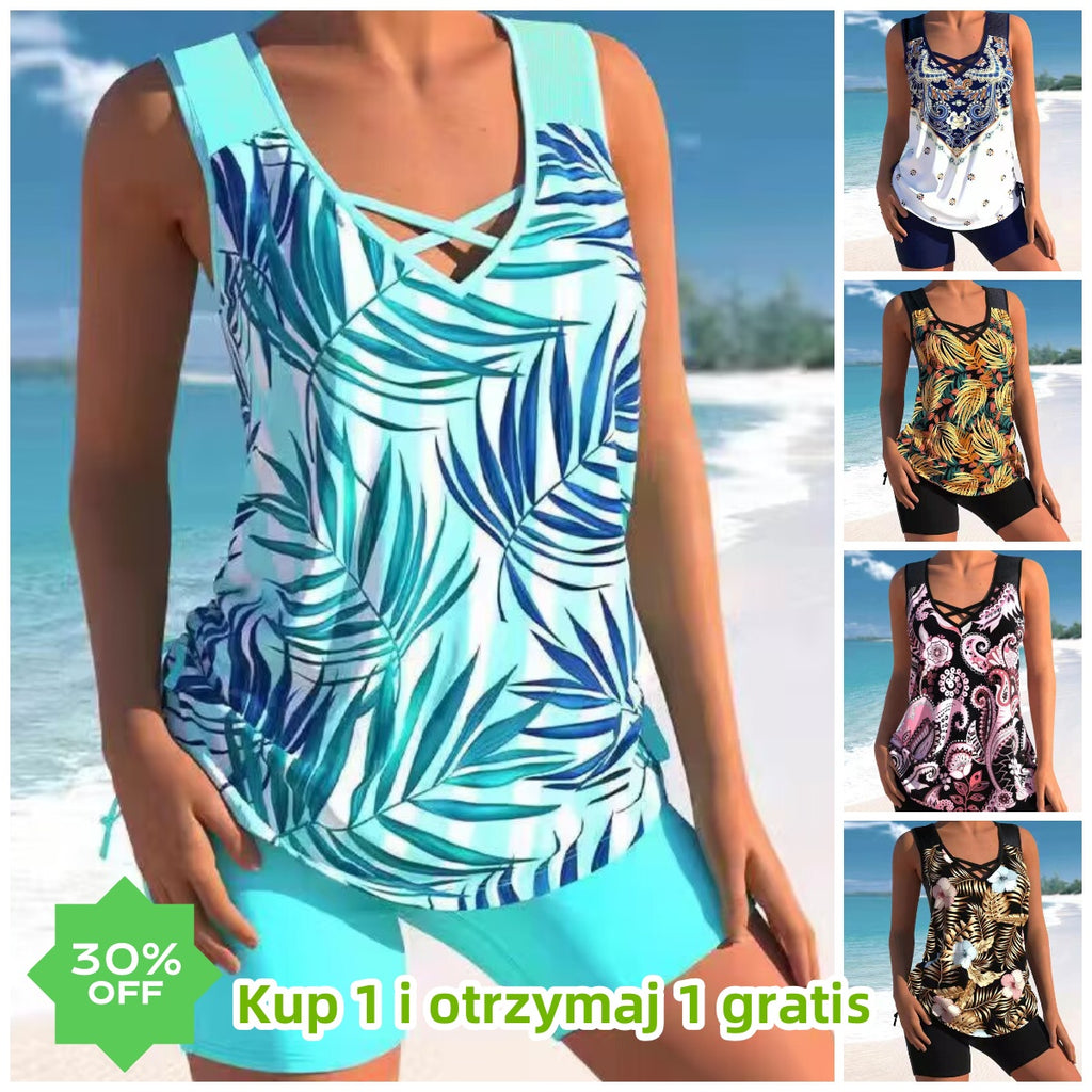 🩱【Kúp 1 a získaj 1 zadarmo】【S-5XL】🩱Dvojdielne plavky s etnickou potlačou 🌊