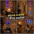 Halloweenské samolepky na stenu, ktoré svietia v tme
