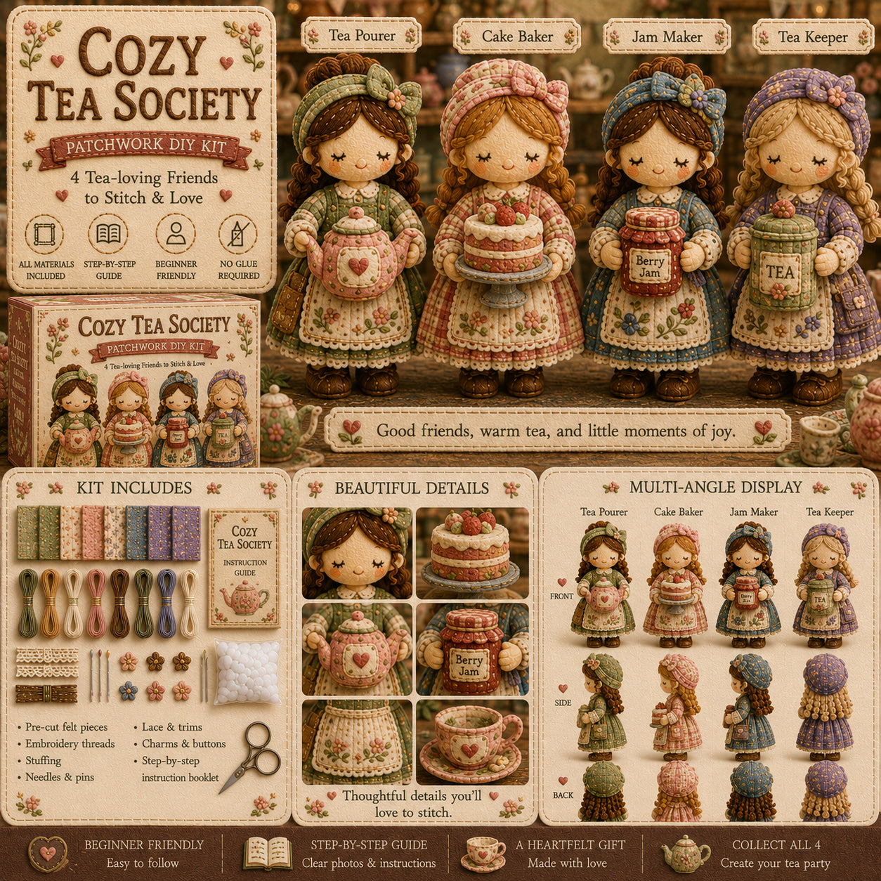 🎁Utolsó nap: Élvezd a 49% kedvezményt! 🧵 Miniatűr patchwork készlet a Miniature World sorozatból.