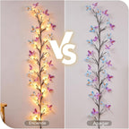 ✨ Prilagodljive LED lučke v obliki vzpenjajoče se veje z metulji - ustvarite čarobno in prijetno vzdušje v vašem domu 🦋💡