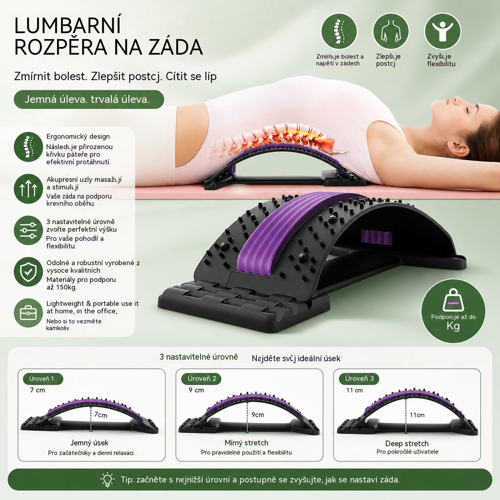 Magnetoterapia tri v jednom, akupresúrna a trakčná magnetoterapia, akupunktúra a masáž, tlakomer bedrovej chrbtice
